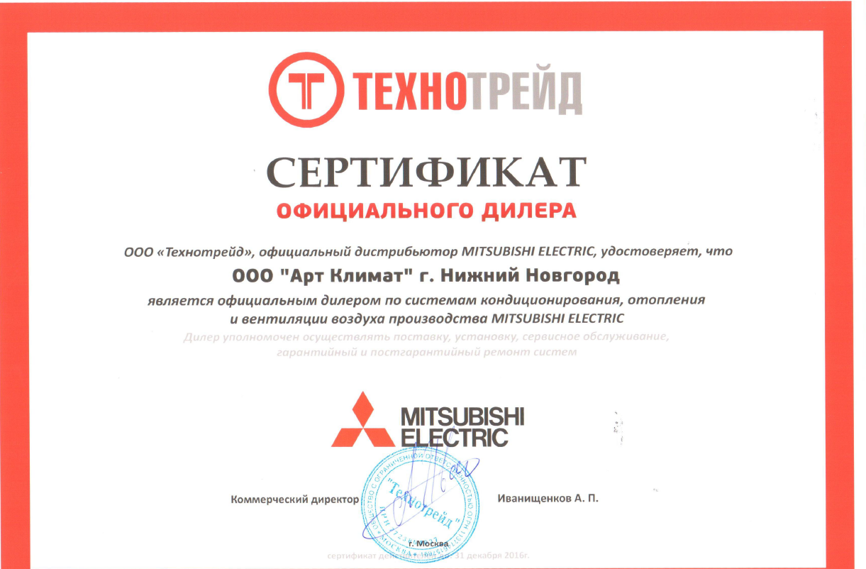 Митсубиси электрик сертификат.